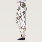Kosmische Doodles: sterren en kometen Leggings (Links)