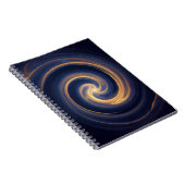 Kosmische Draaikolk van Gouden Licht Notitieboek (Rechterzijde)
