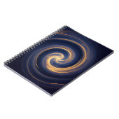 Kosmische Draaikolk van Gouden Licht Notitieboek (Linkerzijde)