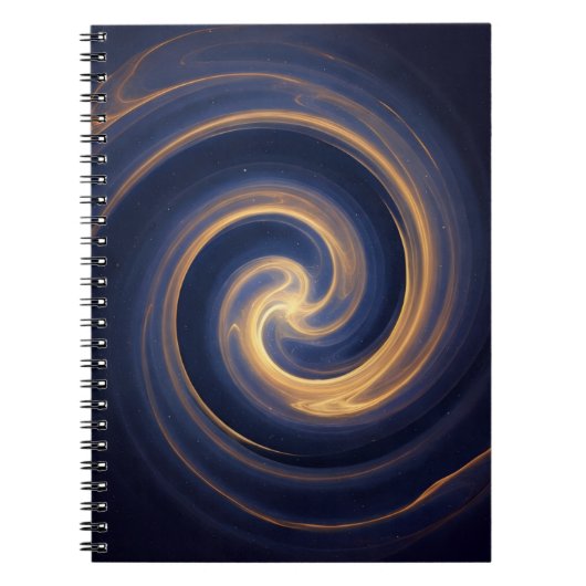 Kosmische Draaikolk van Gouden Licht Notitieboek (Voorkant)