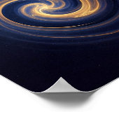 Kosmische Draaikolk van Gouden Licht Poster (Hoek)