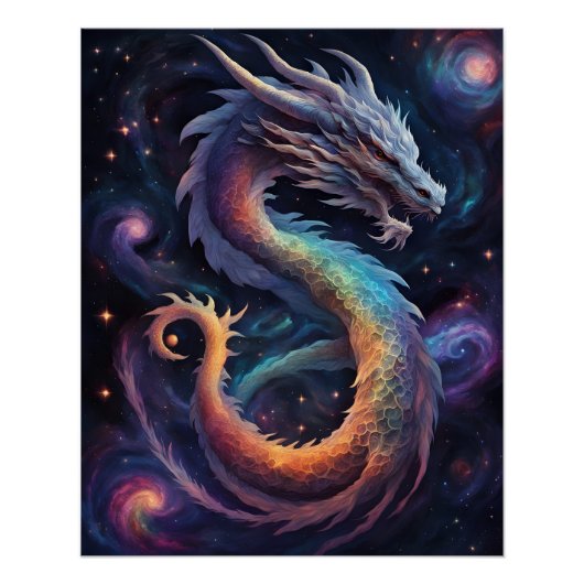 kosmische draak poster (Voorkant)