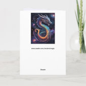 kosmische draak wenskaart kaart (Achterkant)