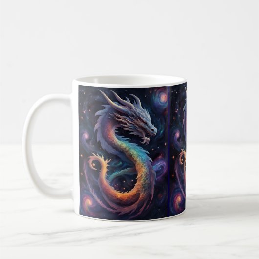 kosmische draken koffiemok (Links)