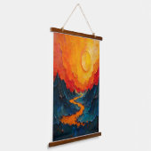 Kosmische Drift — Abstract Goud & Teal Canvas Kuns Hangend Wandkleed (Gebogen)