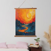 Kosmische Drift — Abstract Goud & Teal Canvas Kuns Hangend Wandkleed (Slaapkamer)