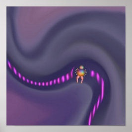 Kosmische Drift Reiziger Abstracte Sci-Fi Digitale Poster