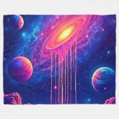 Kosmische Drip: De zoete essentie van het melkwegs Fleece Deken (Voorkant (Horizontaal))