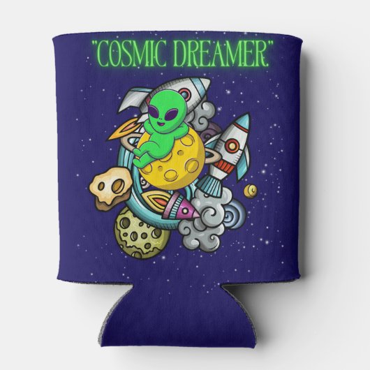 kosmische dromer blikjeskoeler (Achterkant)