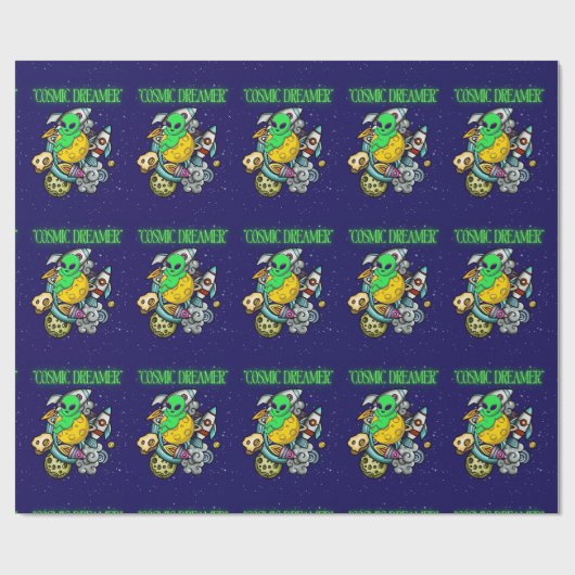 kosmische dromer cadeaupapier (Vlak)