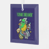 kosmische dromer glas ornament (Voorkant links)