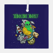 kosmische dromer glas ornament (Achterkant)