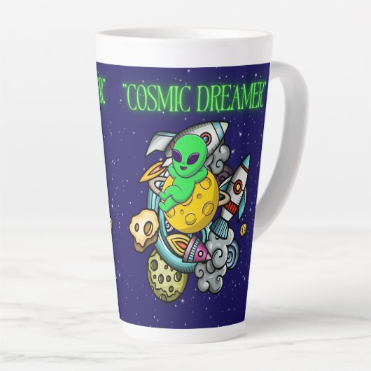 kosmische dromer latte mok (Rechterhoek)
