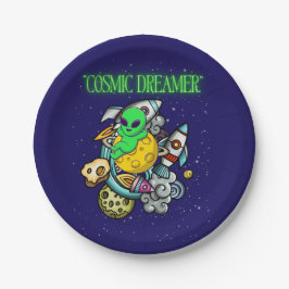 kosmische dromer papieren bordje