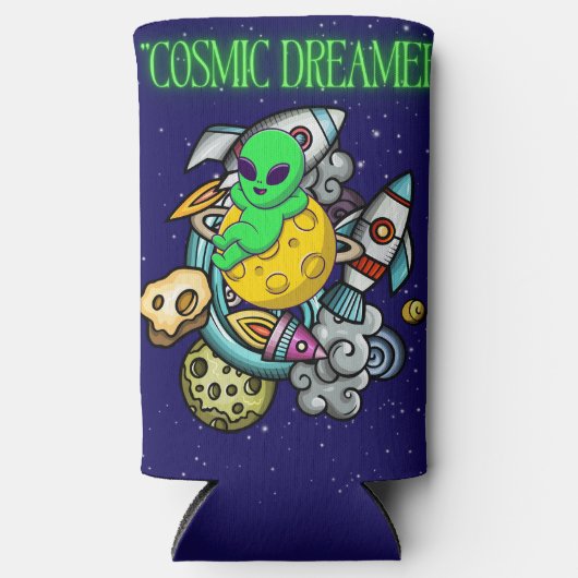 kosmische dromer seltzer blikjeskoeler (Voorkant)