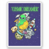 kosmische dromer sticker (Voorkant)