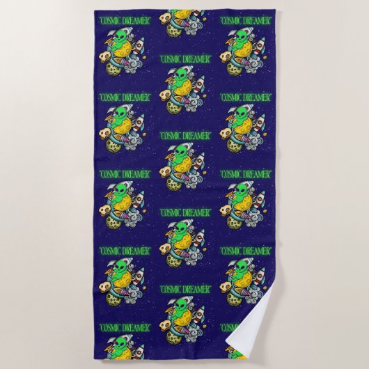 kosmische dromer strandlaken (Voorkant)