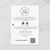 *~* KOSMISCHE DRUPPELS Logo DANK U QR AP8 Review Informatiekaartje (Achterkant)