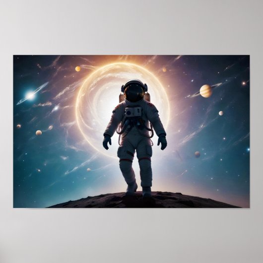 Kosmische dubbele belichting Space Infinity Univer Poster (Voorkant)