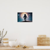 Kosmische dubbele belichting Space Infinity Univer Poster (Keuken)