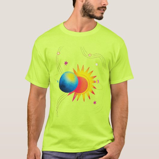 Kosmische Eclips Gloed. T-shirt (Voorkant)