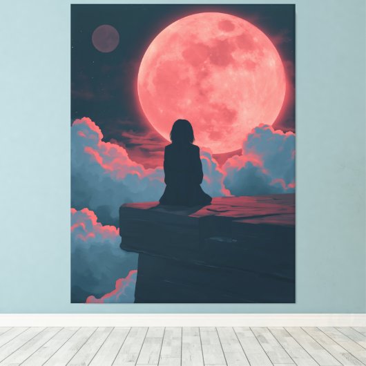 Kosmische eenzaamheid canvas afdruk (Insitu (Houten vloer))