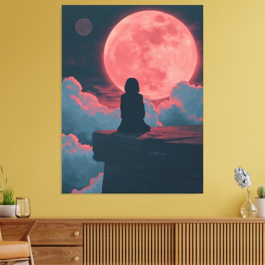 Kosmische eenzaamheid canvas afdruk (Insitu (Woonkamer))