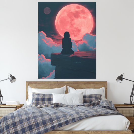 Kosmische eenzaamheid canvas afdruk (Insitu (Slaapkamer))