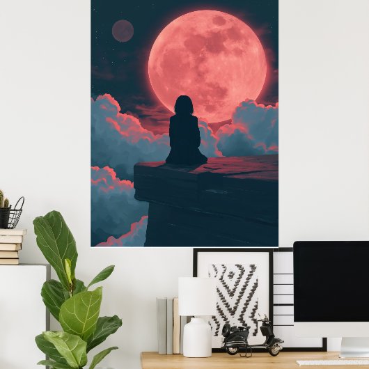 Kosmische eenzaamheid poster (Thuiskantoor)