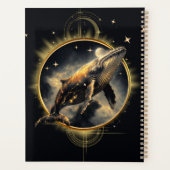 Kosmische elegantie, de gouden, zwarte walvis planner (Achterkant)