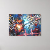 Kosmische elektrische gitaar canvas afdruk (Voorkant)
