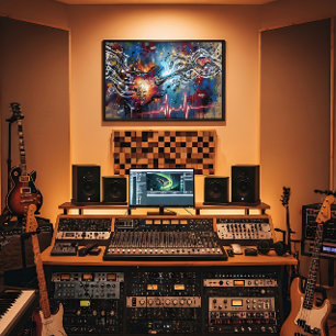 Kosmische Elektrische Gitaar Poster