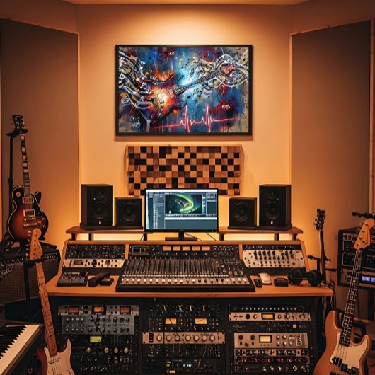 Kosmische Elektrische Gitaar Poster