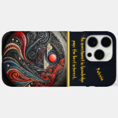 Kosmische elementen in circulair ontwerp Case-Mate iPhone case (Achterkant (horizontaal))