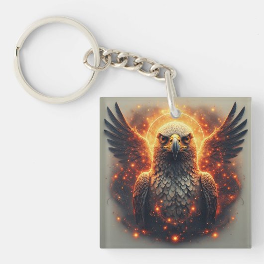 🦅 Kosmische Energie Adelaar Visie Charme 🦅 Sleutelhanger (voorkant)