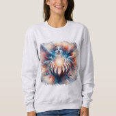 Kosmische energie omarmd door handen trui (Voorkant)