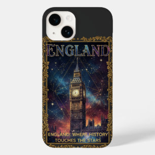 Kosmische Engeland Big Ben Hemelse Kunst Case-Mate iPhone 14 Hoesje