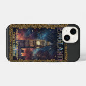 Kosmische Engeland Big Ben Hemelse Kunst iPhone Hoesje (Achterkant horizontaal)