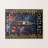 Kosmische Engeland Big Ben Hemelse Kunst Legpuzzel (Horizontaal)