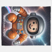 "Kosmische Expeditie" Fleece Deken (Voorkant (Horizontaal))