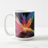 Kosmische Explosies Kleurrijke Kunst Mok, Abstract Koffiemok (Links)