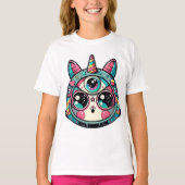 Kosmische Feline Fantasy T-shirt (Voorkant)