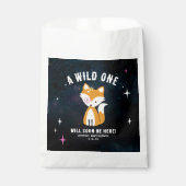 Kosmische Fox Wild Een Roze Meisje Baby shower Bedankzakje (Voorkant)