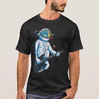 Kosmische Frequenties Astronaut Speelt Gitaar T-shirt