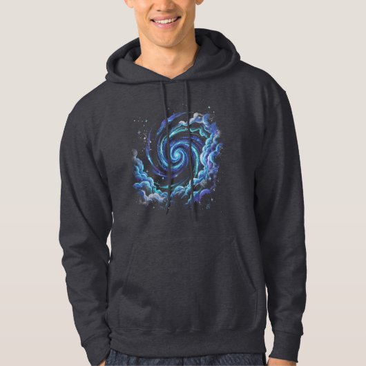 Kosmische Galaxy Draai Abstract Hoodie (Voorkant)