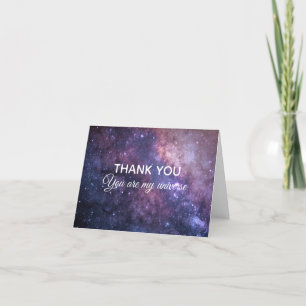 Kosmische Galaxy JIJ BENT MIJN UNIVERSUM Ruimte da Bedankkaart