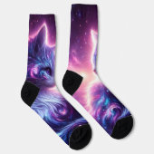 Kosmische Galaxy Mystieke Katachtige Hemelse Sokken (Rechts)