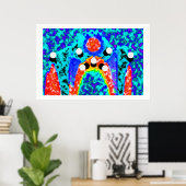 Kosmische gebeurtenis in de ruimte poster (Thuiskantoor)