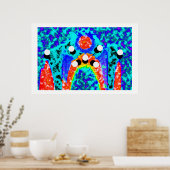 Kosmische gebeurtenis in de ruimte poster (Keuken)
