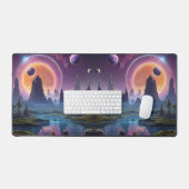 Kosmische gebieden: buitenaardse werelden in beweg bureaumat (Keyboard & Muis)